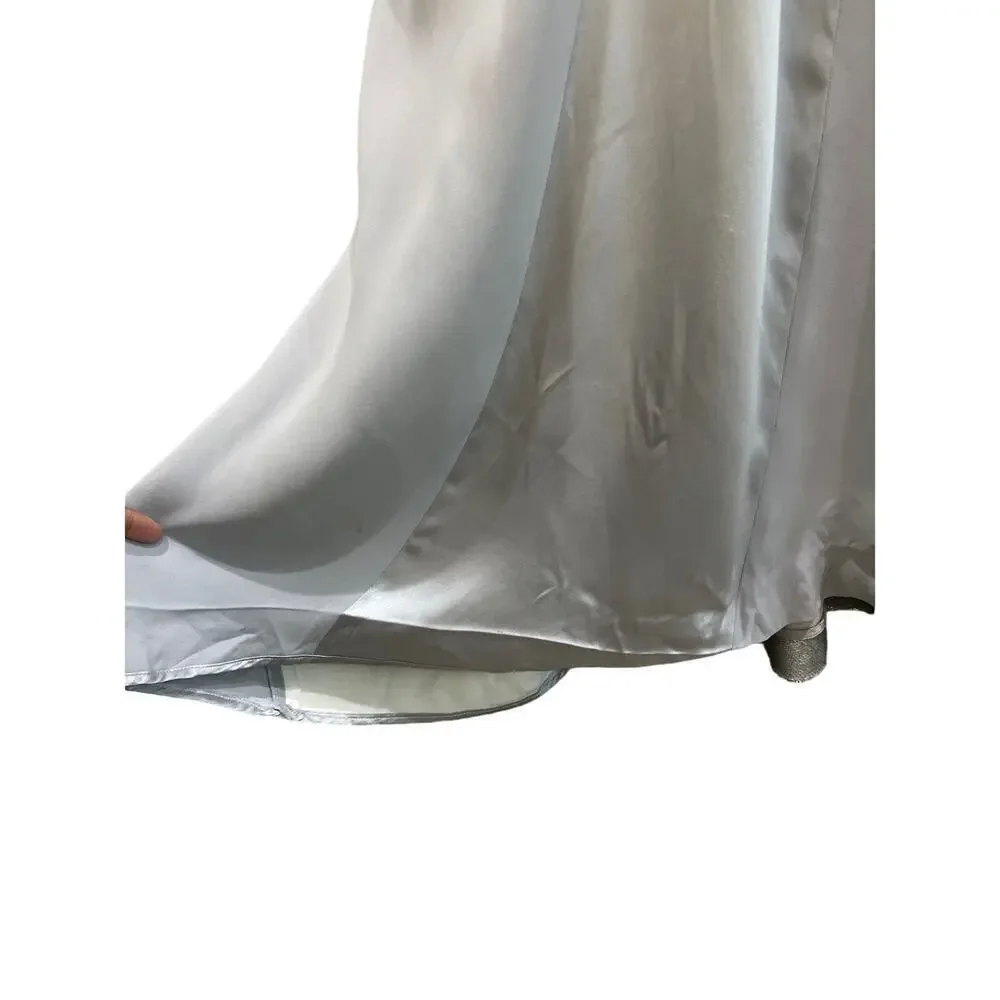 Diane Von Furstenberg Sleeveless Silk Floor Length Gown w/ Sequins Appliqué Sz 2